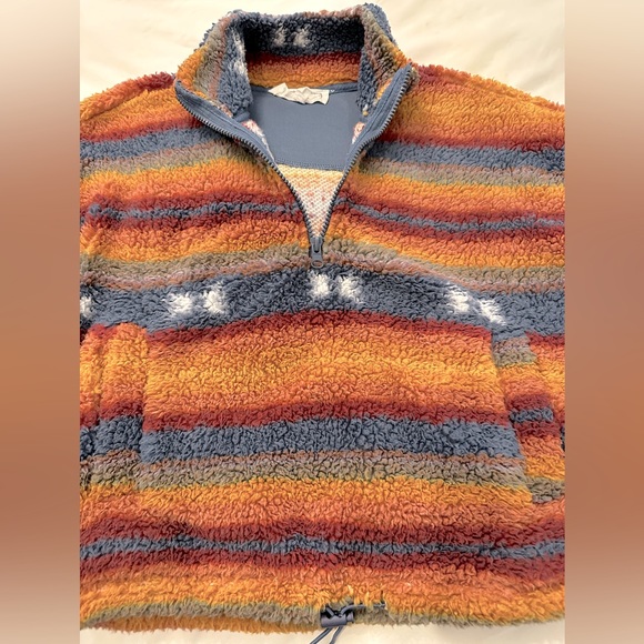 Hippie Rose sherpa zip up sweater - Picture 3 of 8